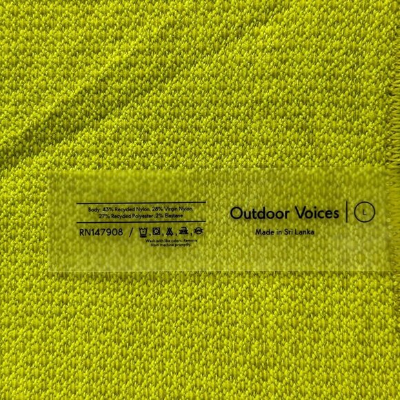 NWT Outdoor Voices Men's Green Apple Seamless Pique Tank Top Size Large - Picture 4 of 10